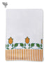 Handloom Cotton Hand Towel  With Block Print Border